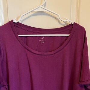 J. Jill Rich Purple Short Sleeve Top